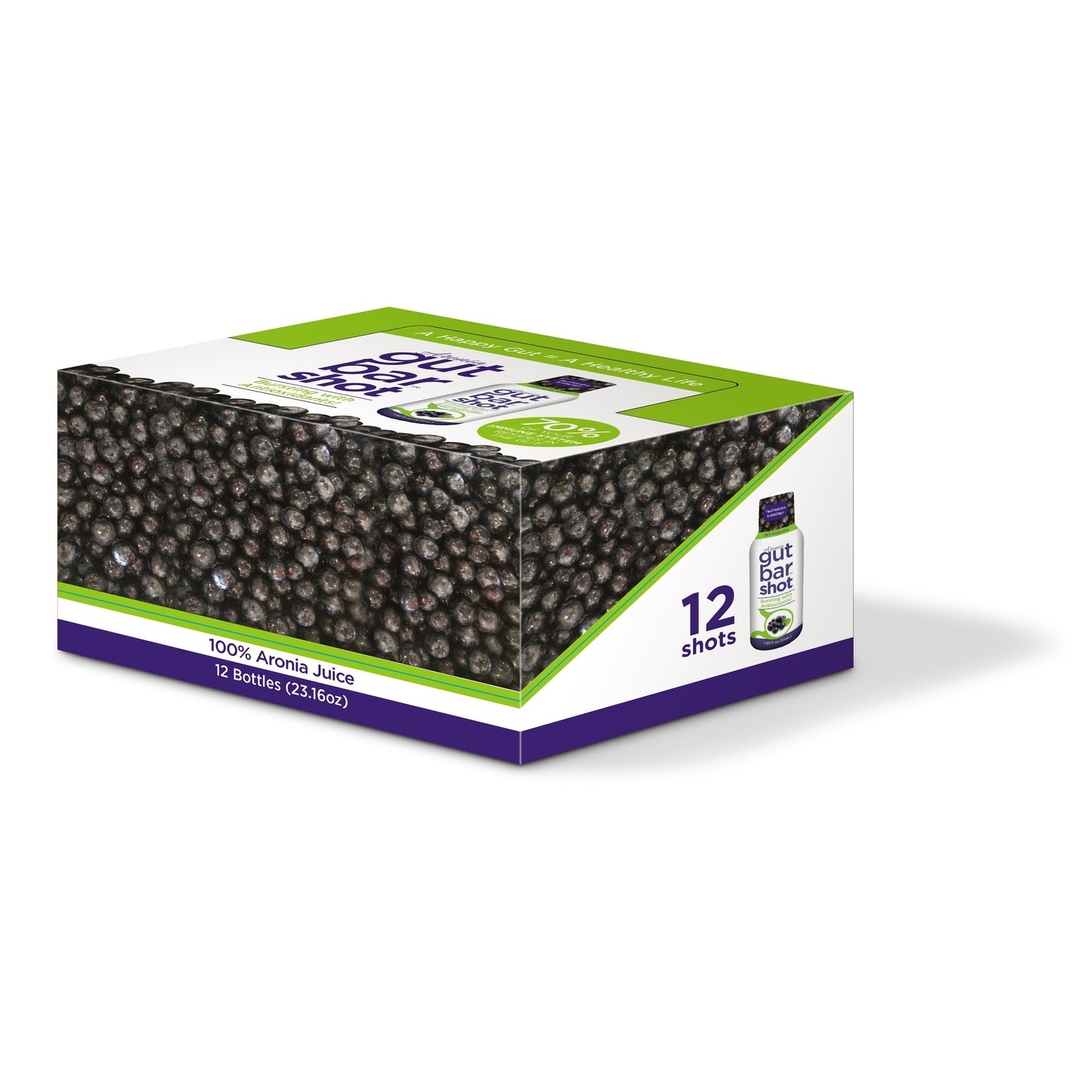 Gut Bar Aronia Juice Shots - Box of 12