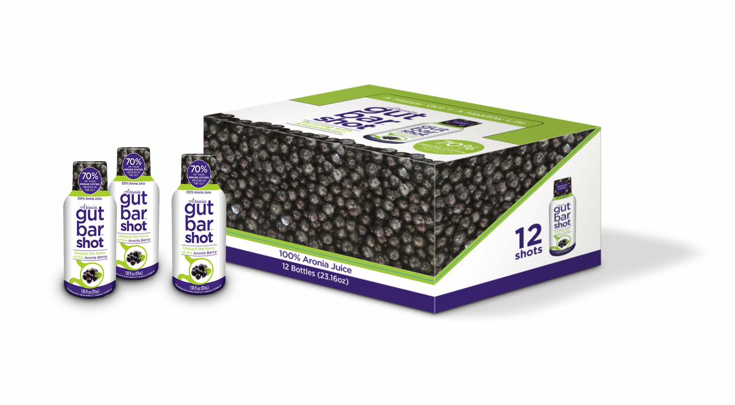 Gut Bar Aronia Juice Shots - Box of 12